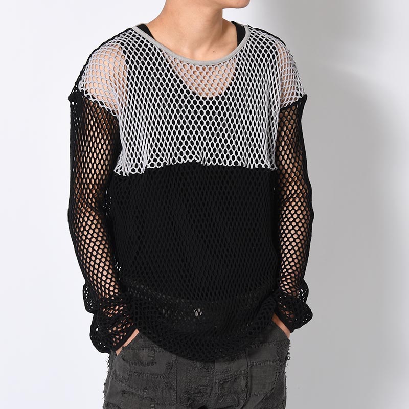 MESH CUTSEW -BLACK/GRAY-