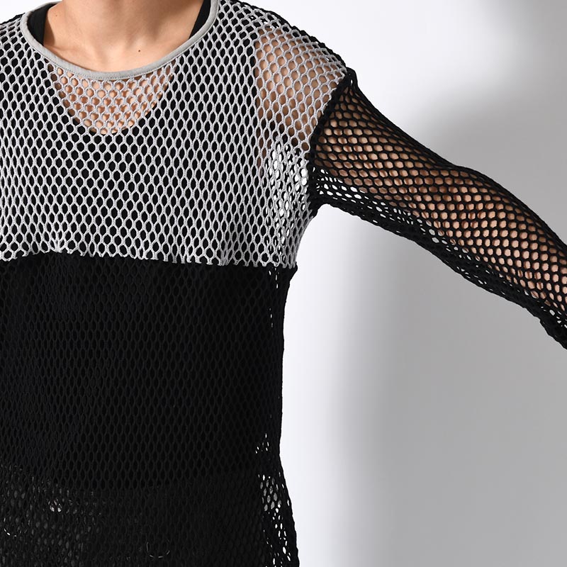 MESH CUTSEW -BLACK/GRAY-