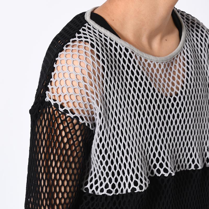 MESH CUTSEW -BLACK/GRAY-