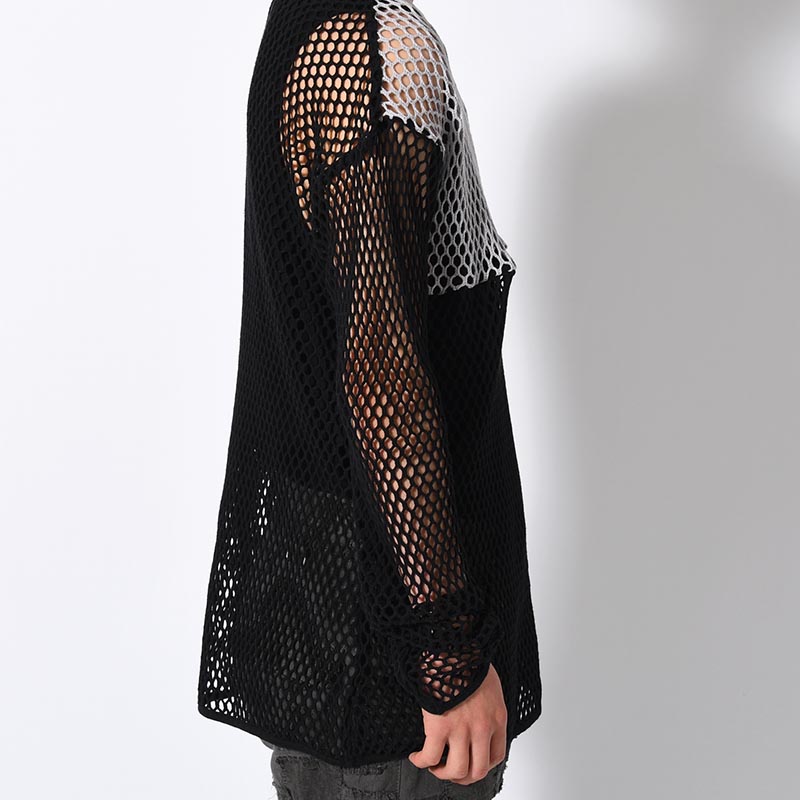 MESH CUTSEW -BLACK/GRAY-