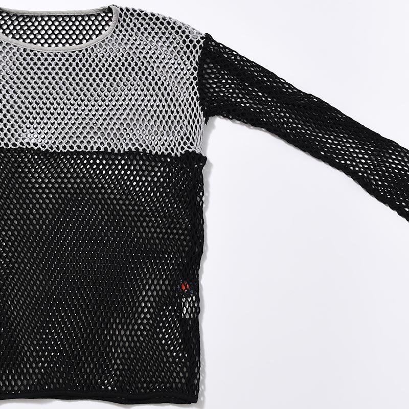 MESH CUTSEW -BLACK/GRAY-