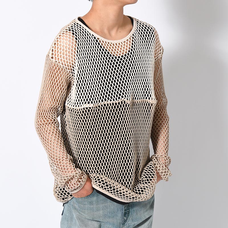 MESH CUTSEW -SAND/BEIGE-