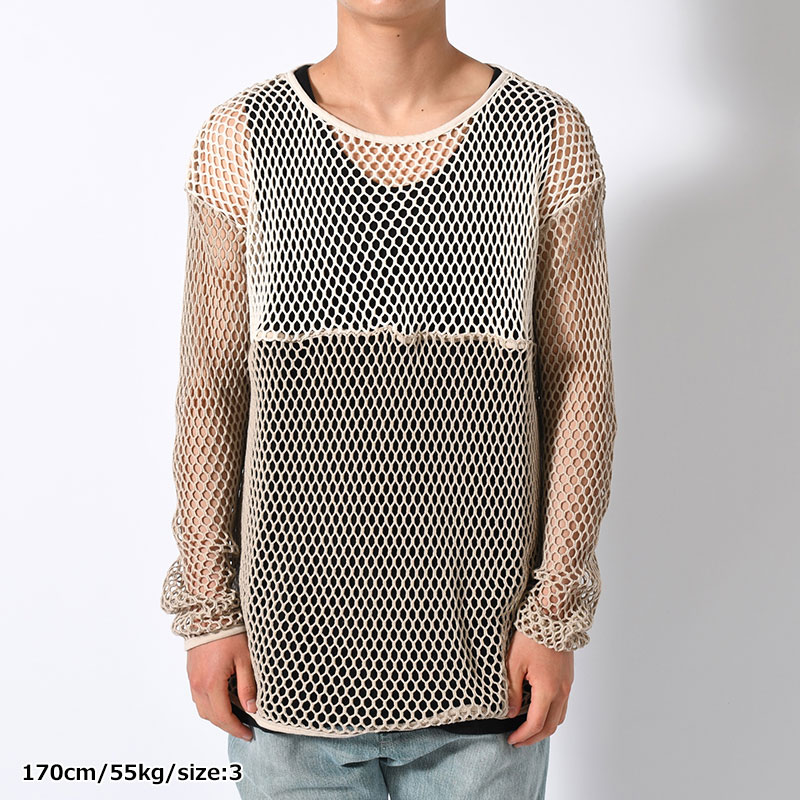 MESH CUTSEW -SAND/BEIGE-