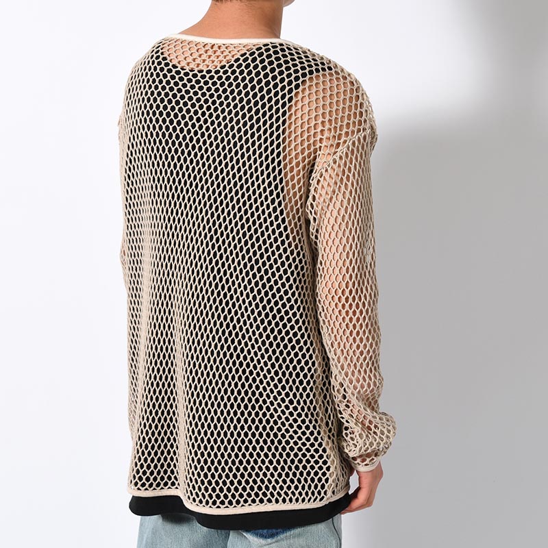 MESH CUTSEW -SAND/BEIGE-