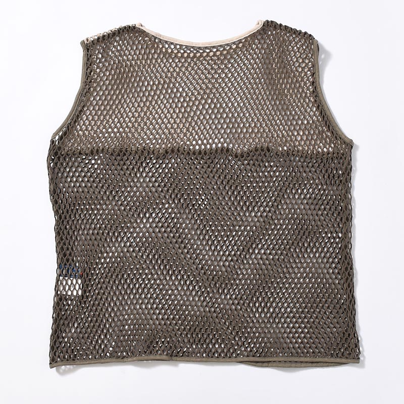 MESH NOSLEEVE -OLIVE/SAND-