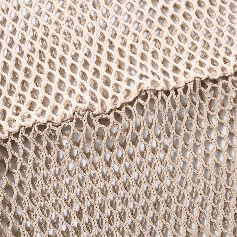 MESH NOSLEEVE -SAND/BEIGE-