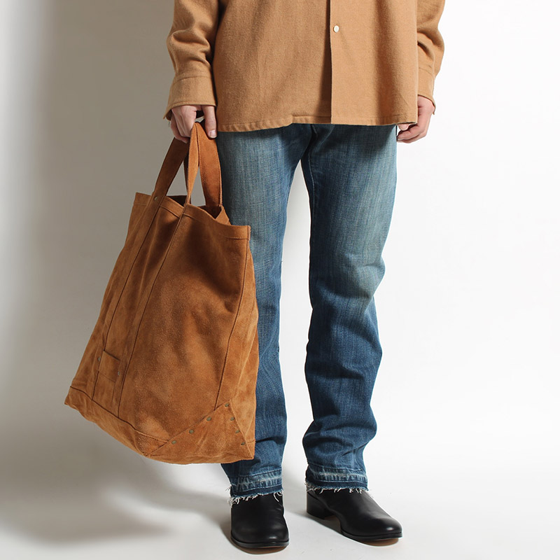 LEATHER TOTE BAG -BROWN- | IN ONLINE STORE