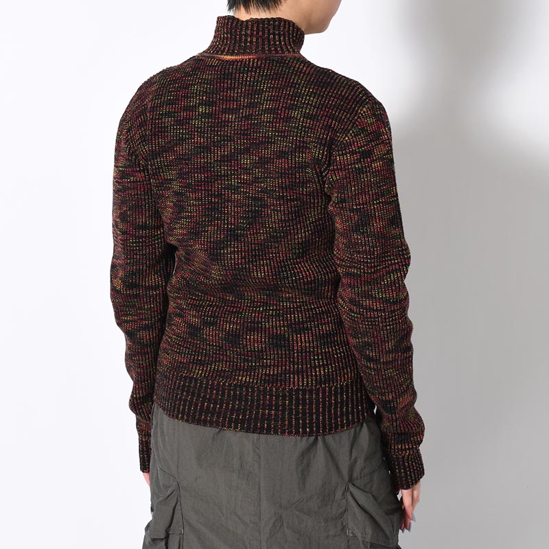 STEADFAST ZIP THROUGH KNIT -RED-