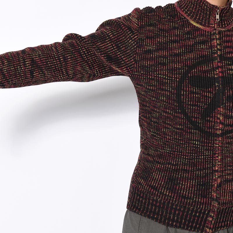 STEADFAST ZIP THROUGH KNIT -RED-