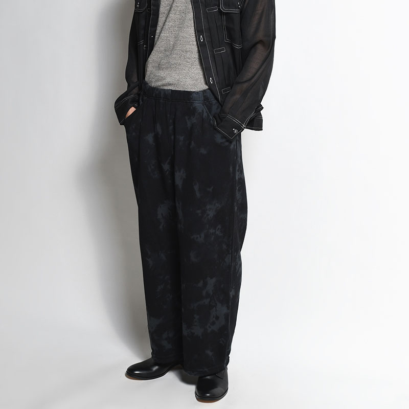 BAMBOO COTTON FRENCH TERRY BAGGY -BLACK-