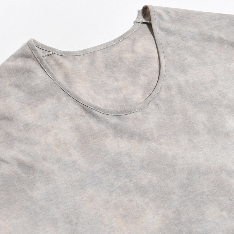 HEMP ORGANIC COTTON SLEEVE-LESS NEP TEE -GRAY-