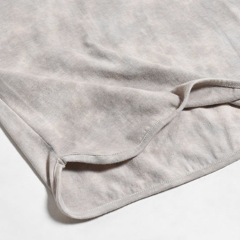 HEMP ORGANIC COTTON SLEEVE-LESS NEP TEE -GRAY-