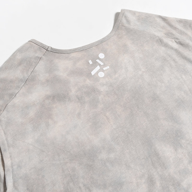 HEMP ORGANIC COTTON SLEEVE-LESS NEP TEE -GRAY-