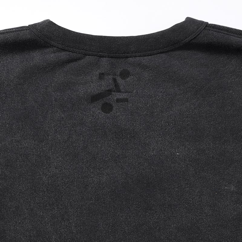 BAMBOO COTTON FRENCH TERRY CREW NECK -BLACK-