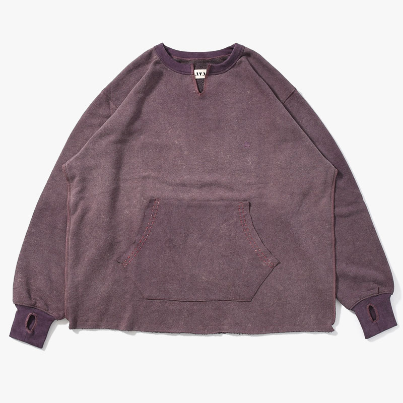 BAMBOO COTTON FRENCH TERRY CREW NECK -PURPLE-