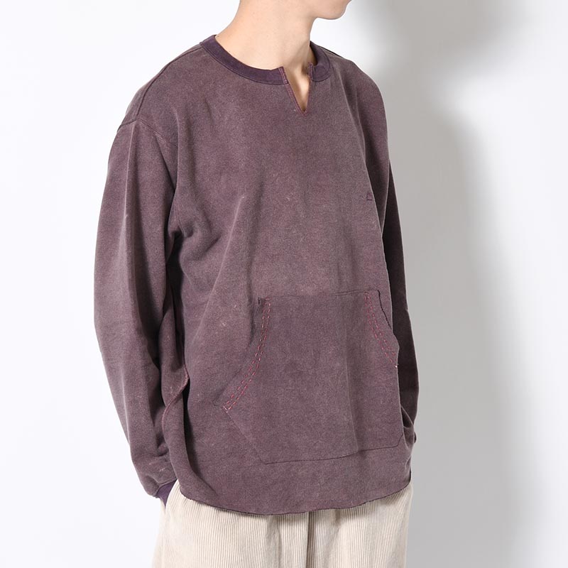 BAMBOO COTTON FRENCH TERRY CREW NECK -PURPLE-