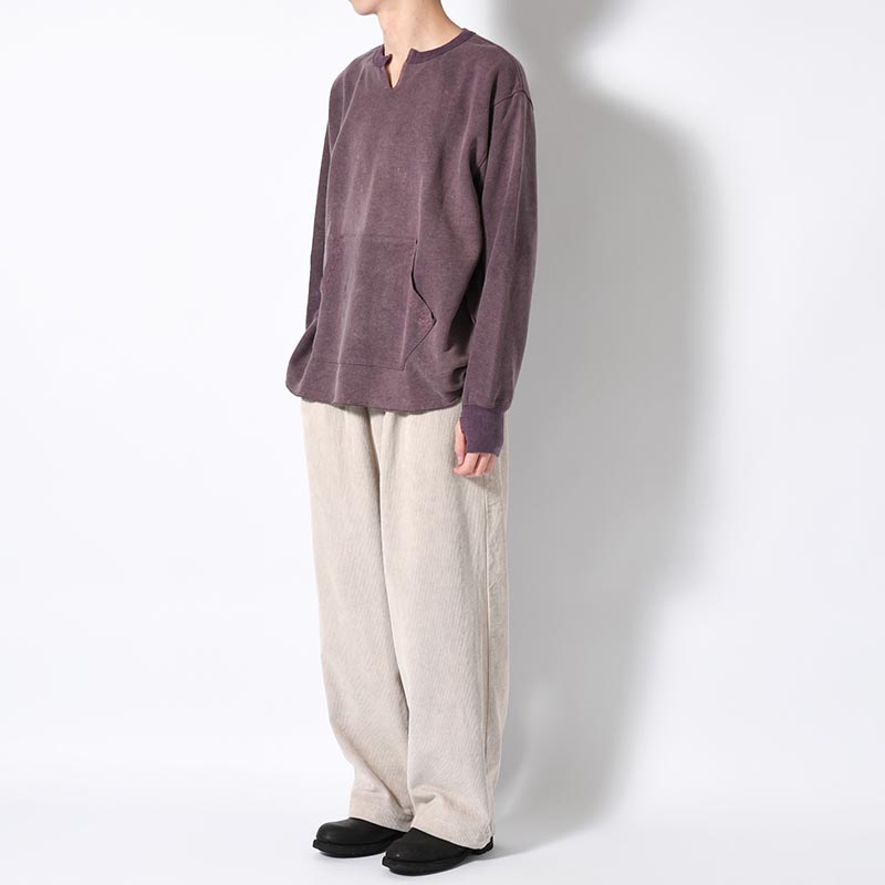 BAMBOO COTTON FRENCH TERRY CREW NECK -PURPLE-