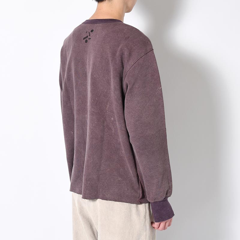 BAMBOO COTTON FRENCH TERRY CREW NECK -PURPLE-