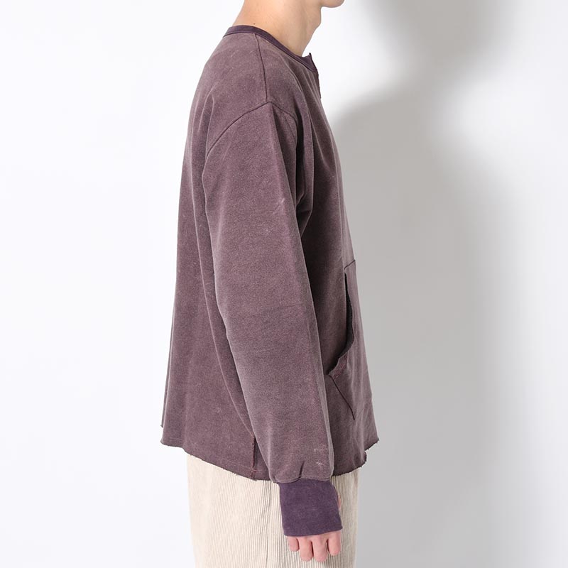 BAMBOO COTTON FRENCH TERRY CREW NECK -PURPLE-