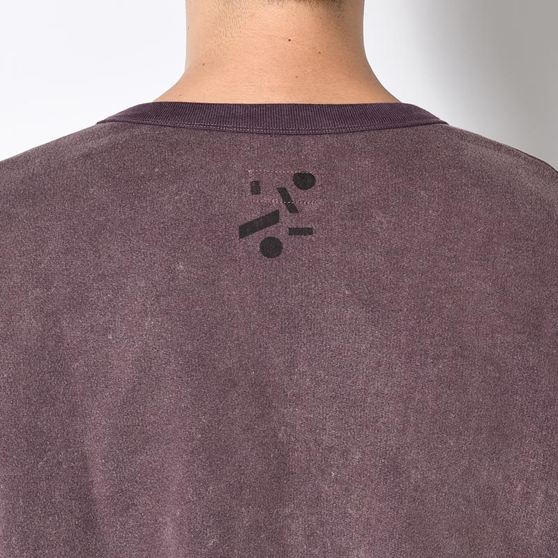 BAMBOO COTTON FRENCH TERRY CREW NECK -PURPLE-