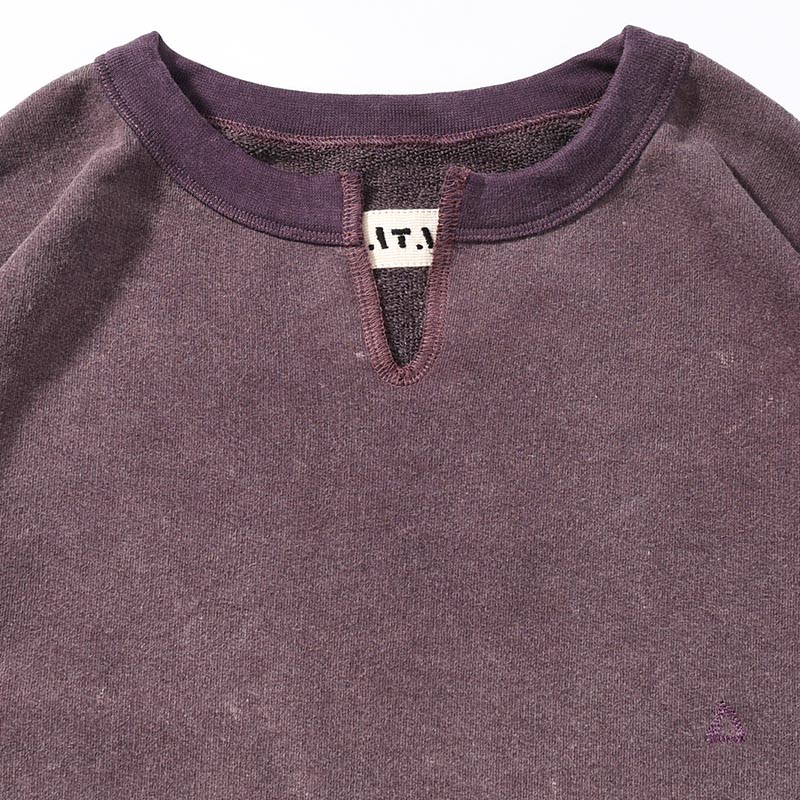 BAMBOO COTTON FRENCH TERRY CREW NECK -PURPLE-