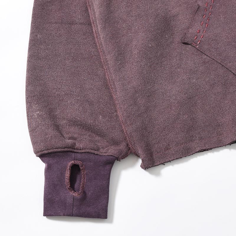 BAMBOO COTTON FRENCH TERRY CREW NECK -PURPLE-