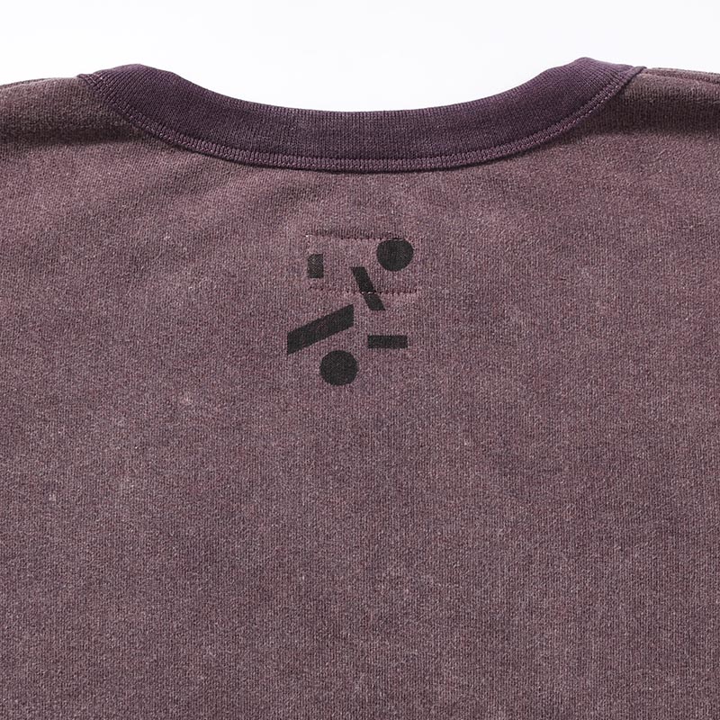 BAMBOO COTTON FRENCH TERRY CREW NECK -PURPLE-