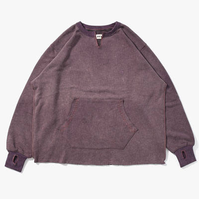 BAMBOO COTTON FRENCH TERRY CREW NECK -PURPLE-