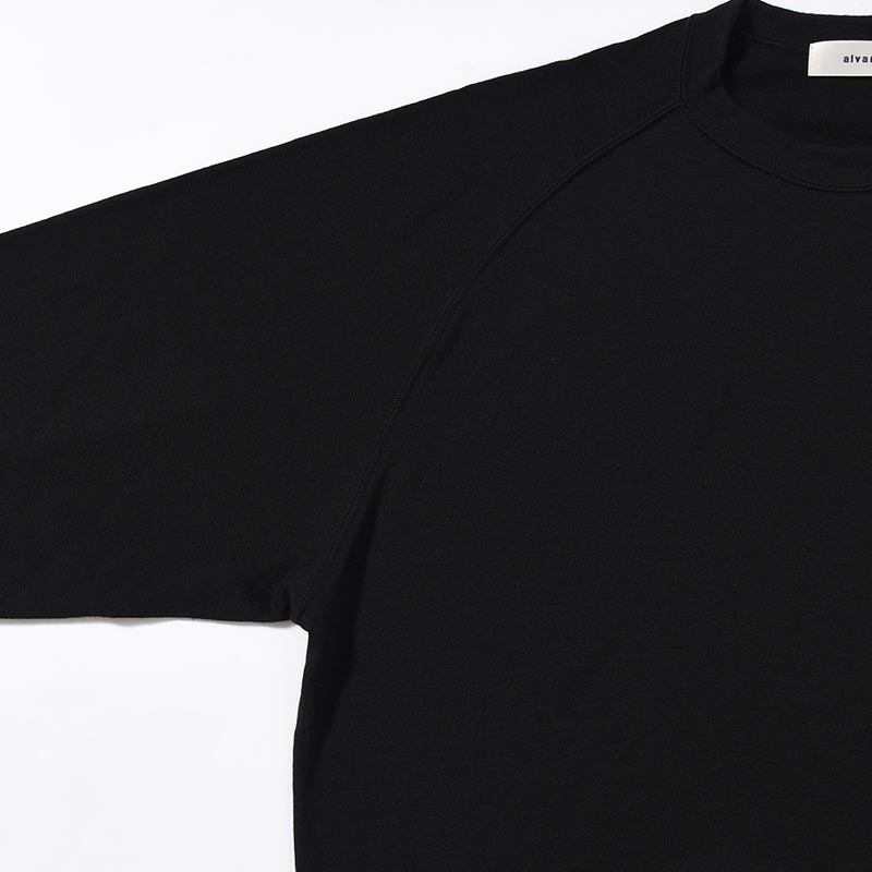 MERINO WOOL LS TEE -BLACK-