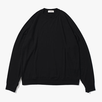 MERINO WOOL LS TEE -BLACK-