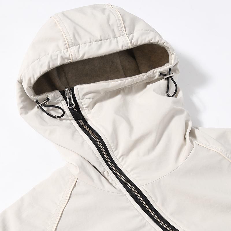 BALACLAVA S.W. HOODIE REV -OATMEAL-