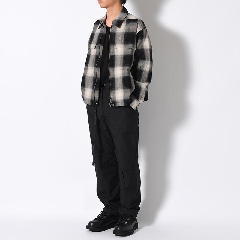 LAMB ZIP UP JACKET -BLACK PLAID-