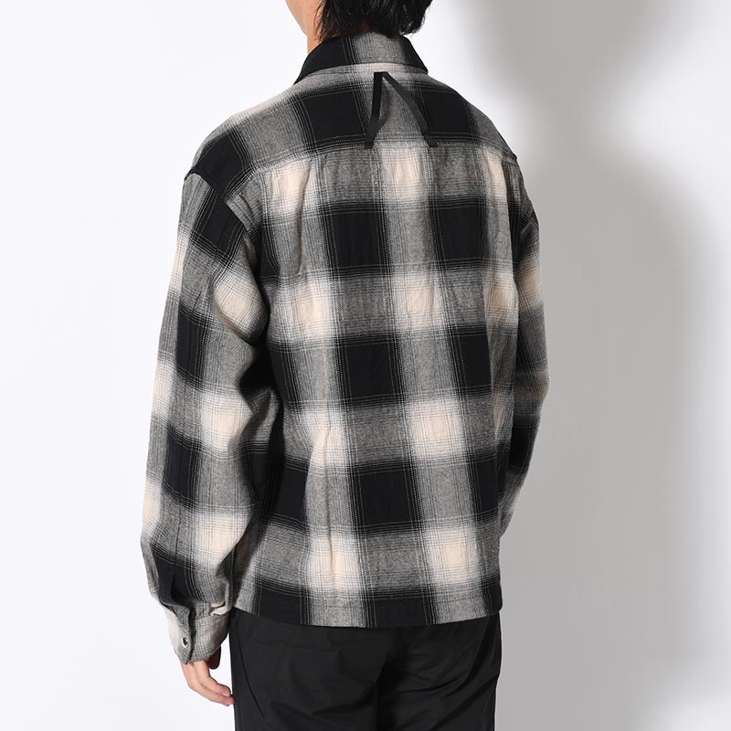 LAMB ZIP UP JACKET -BLACK PLAID-