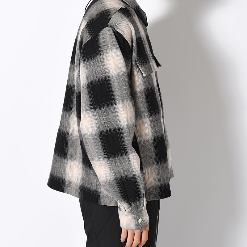 LAMB ZIP UP JACKET -BLACK PLAID-