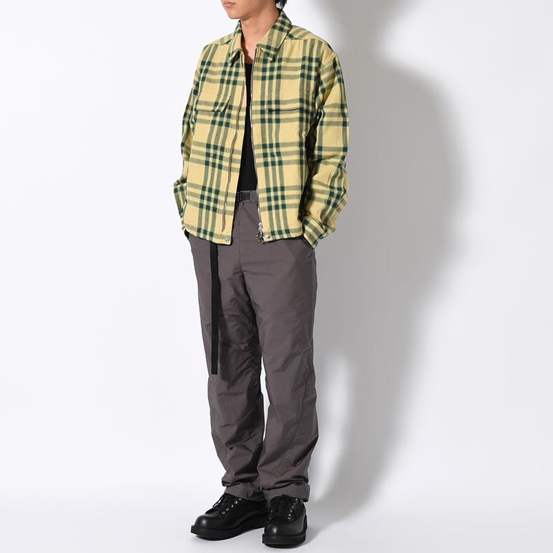 LAMB ZIP UP JACKET -BEIGE PLAID-