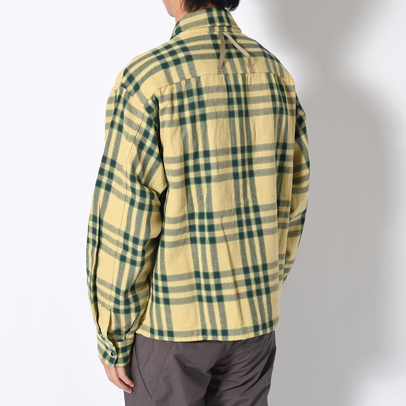 LAMB ZIP UP JACKET -BEIGE PLAID-