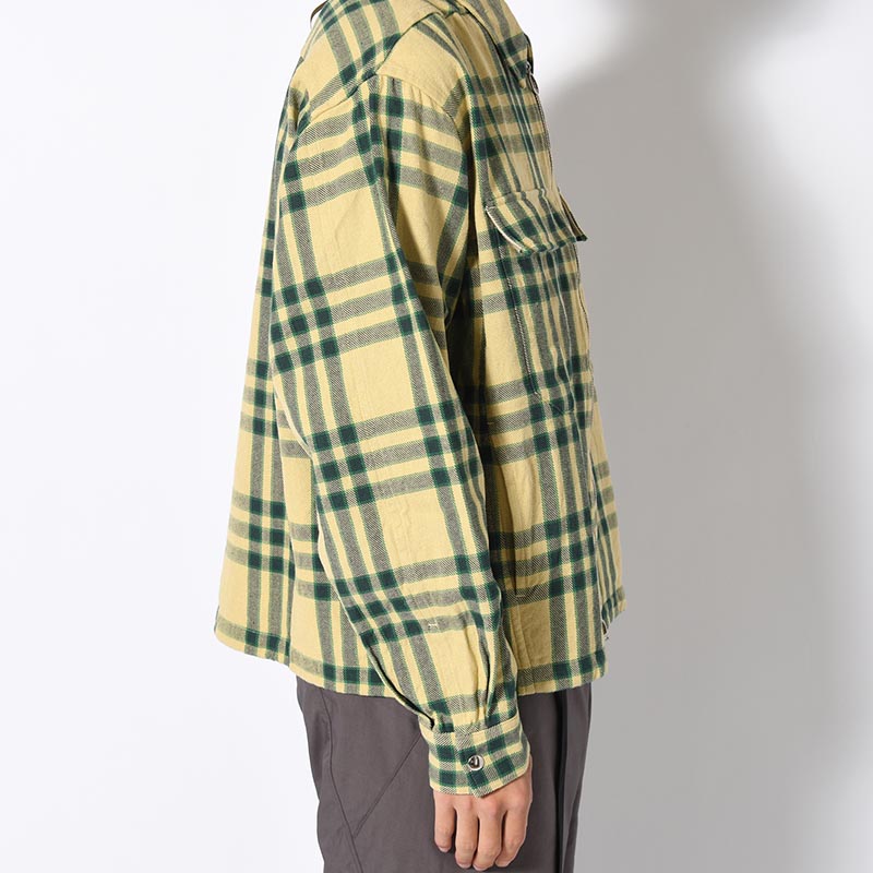 LAMB ZIP UP JACKET -BEIGE PLAID-