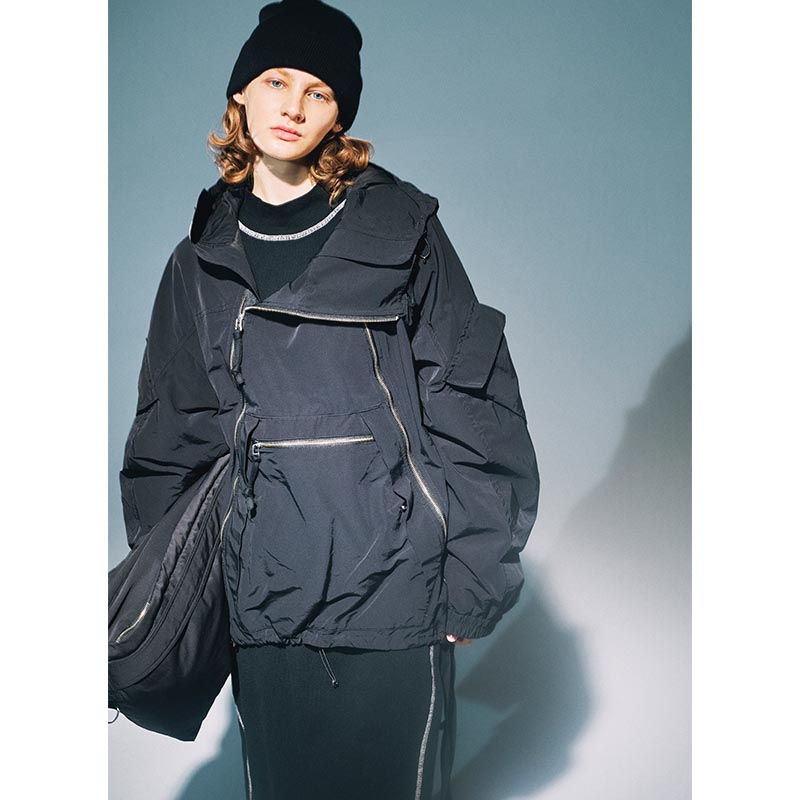 DIAG PARKA -BLACK-