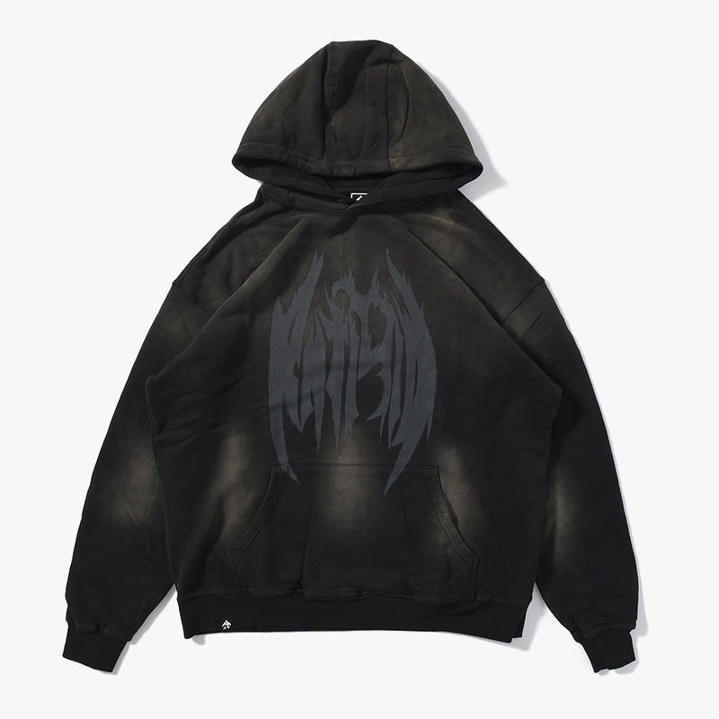 PIGMENT LOGO HOODIE -BLACK-