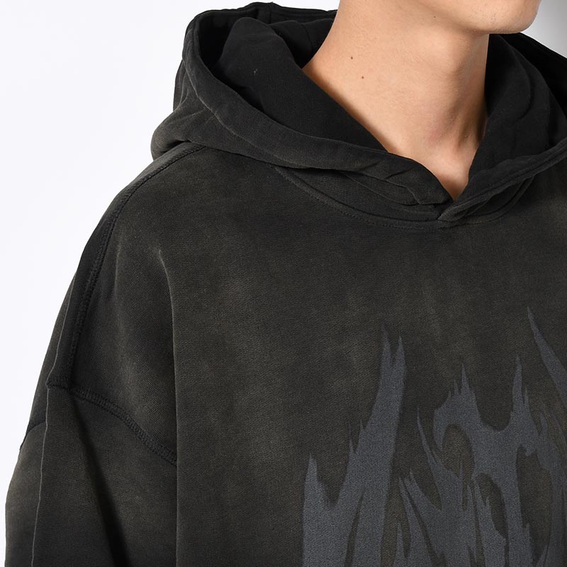 PIGMENT LOGO HOODIE -BLACK-