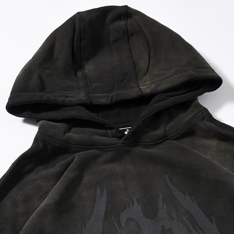 PIGMENT LOGO HOODIE -BLACK-