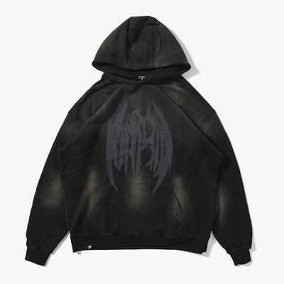 PIGMENT LOGO HOODIE -BLACK-