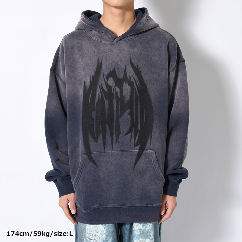 PIGMENT LOGO HOODIE -NAVY-