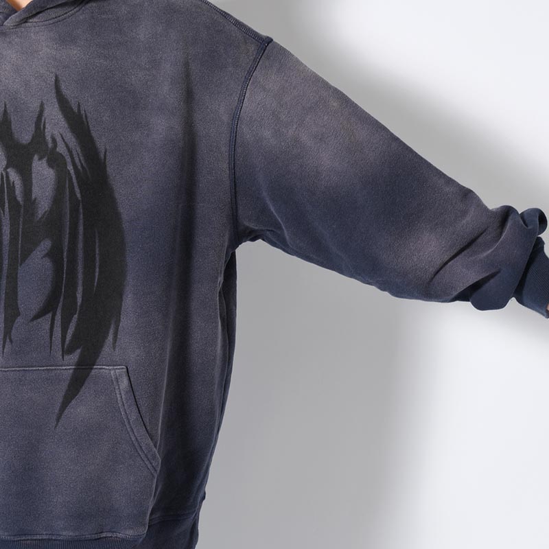 PIGMENT LOGO HOODIE -NAVY-