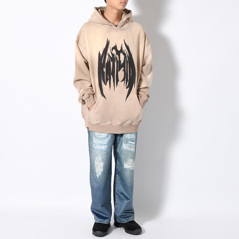 PIGMENT LOGO HOODIE -BEIGE-