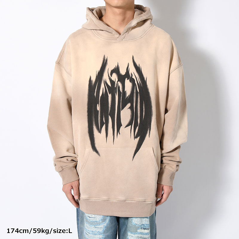 PIGMENT LOGO HOODIE -BEIGE-