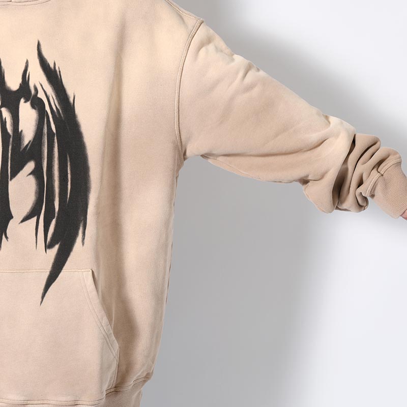 PIGMENT LOGO HOODIE -BEIGE-