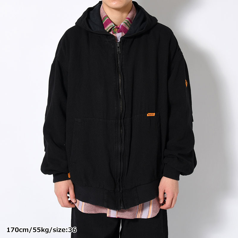 HOODIE BLOUSON -BLACK-