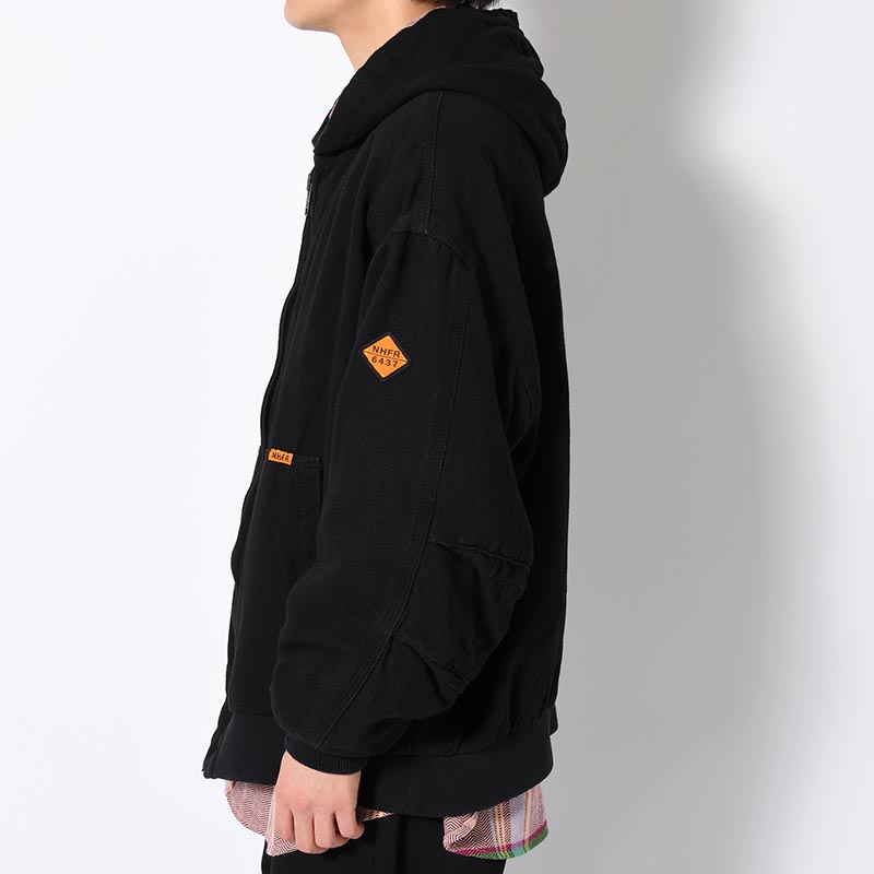 HOODIE BLOUSON -BLACK-