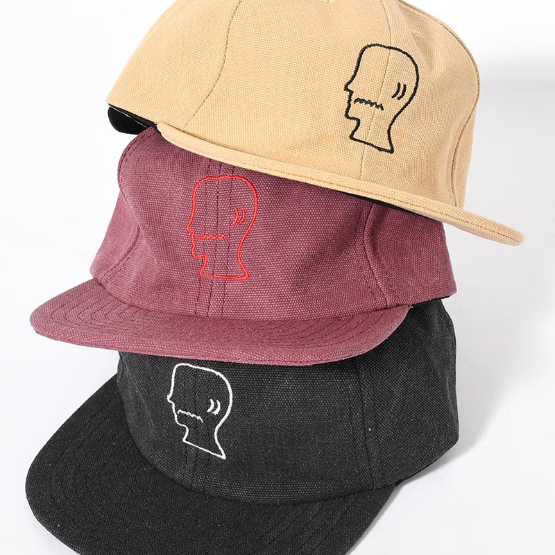 WASHED TWILL LOGOHAED HAT -3.COLOR-